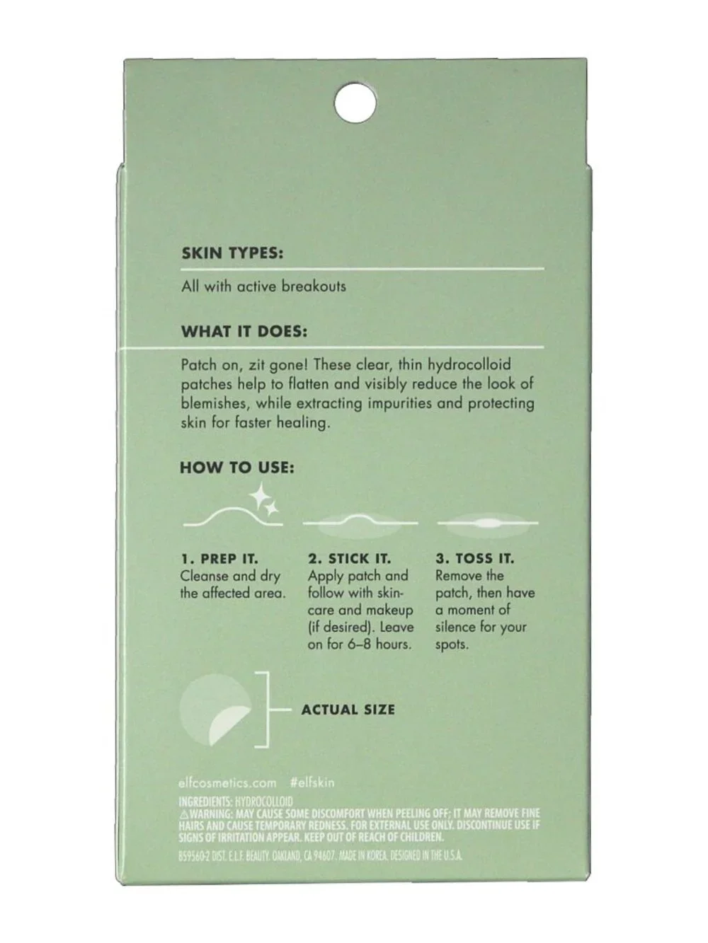 E.L.F Skin Blemish Breakthrough Stick It to Zits 36-ct Clear Pimple Patches